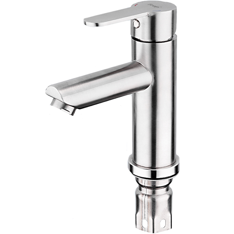 Изображение товара Смеситель для раковины Frap F10801 сатин с керамическим картриджем и функцией экономии воды