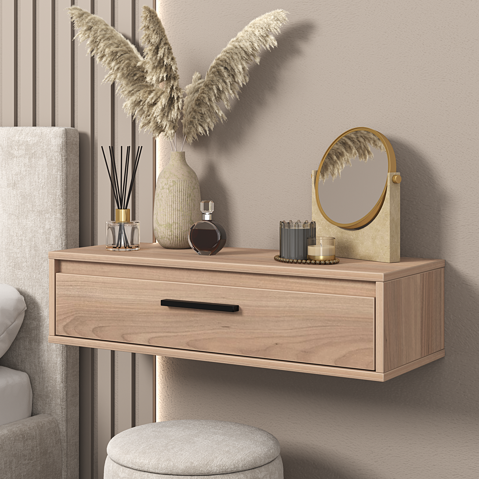 Изображение товара Консоль Лион 80х20х30 см ЛДСП цвет дуб комано