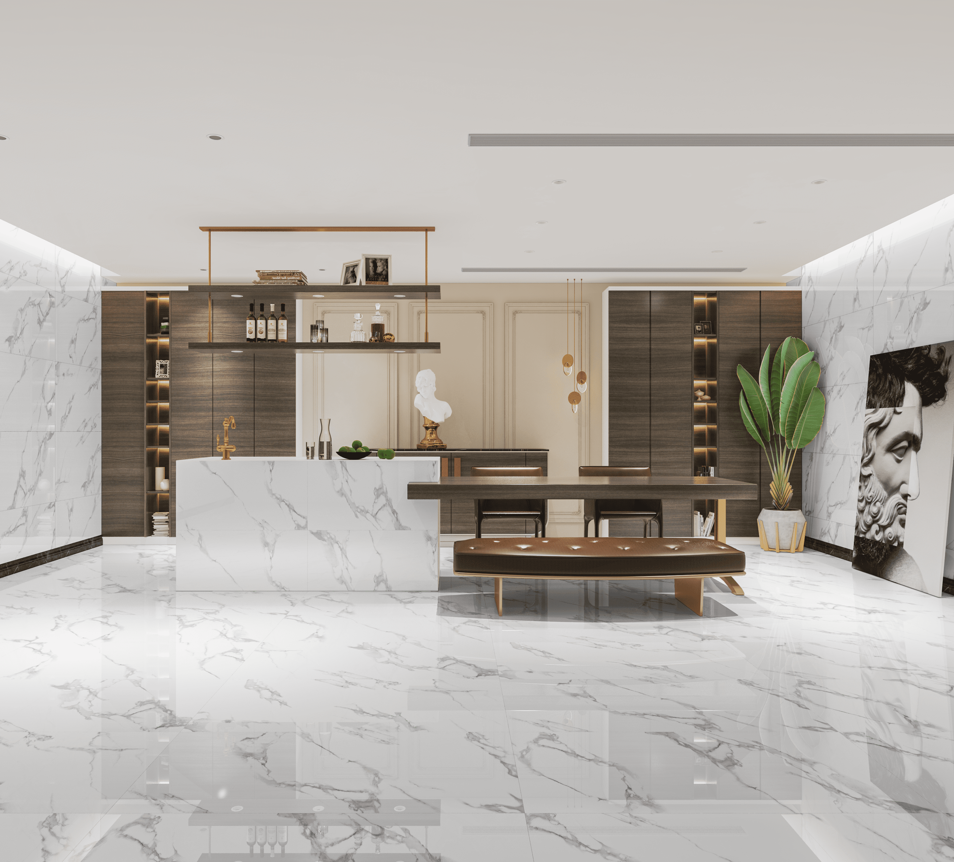 Изображение товара Керамогранит Kerald 5020 glossy 60x120см 1.44 м² цвет белый