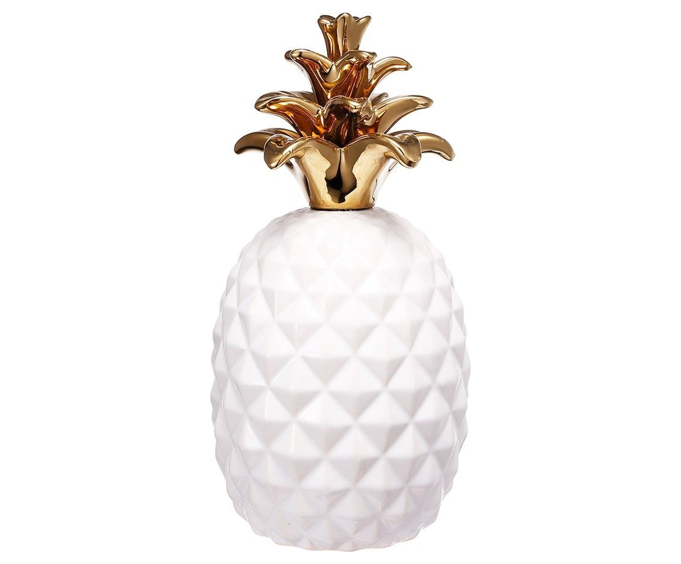 Изображение товара Декоративный предмет Гласар Ананас керамика цвет белый