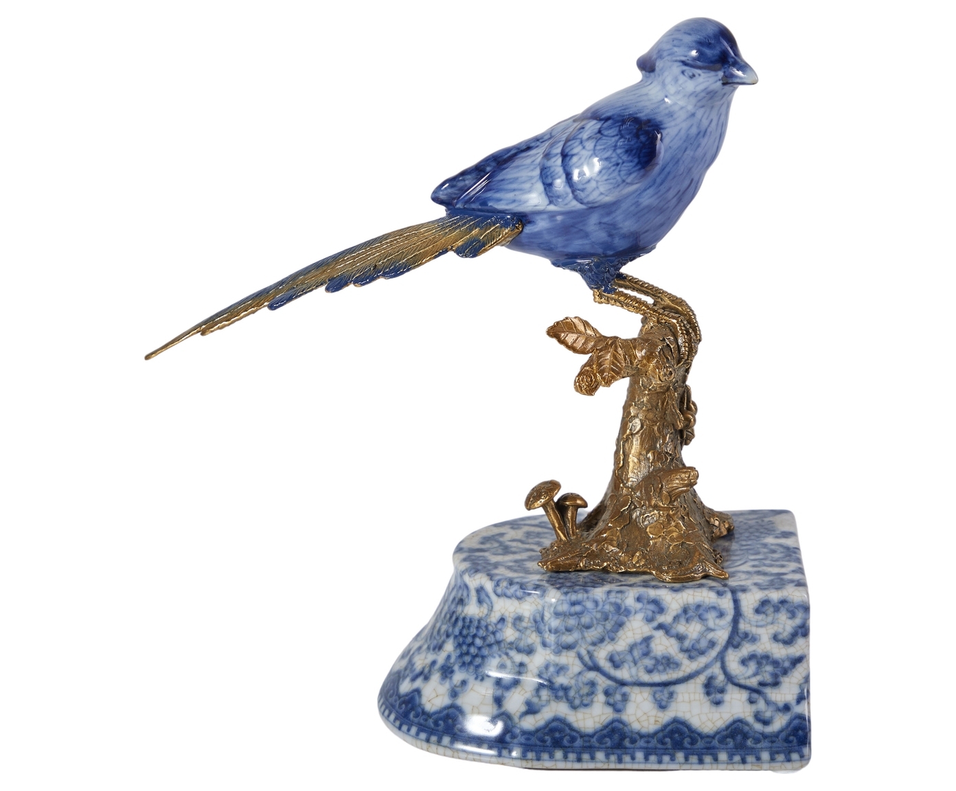 Изображение товара Держатель для книг Гласар Птица фарфор синий