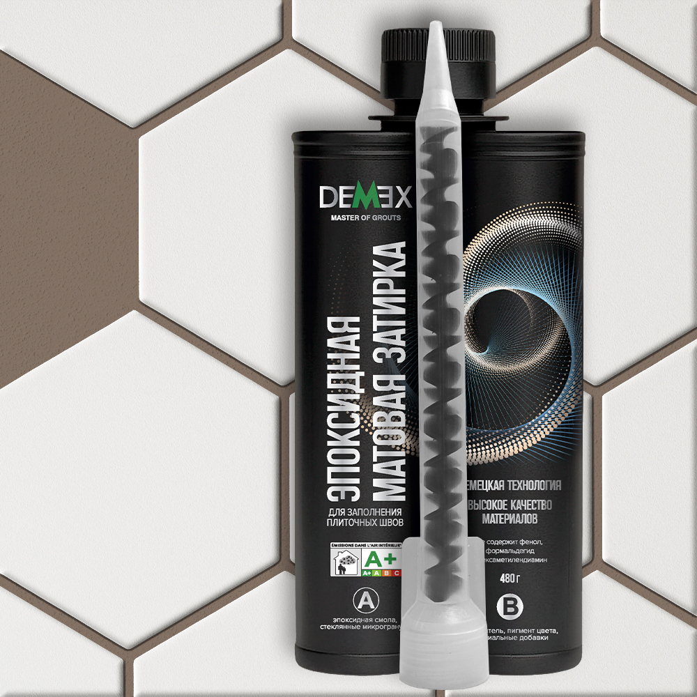 Изображение товара Эпоксидная затирка Demex 310 двухкомпонентная матовая 400 г грейдж