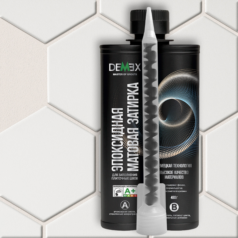 Изображение товара Эпоксидная затирка Demex 302 матовая двухкомпонентная 400 г для внутренних и наружных работ