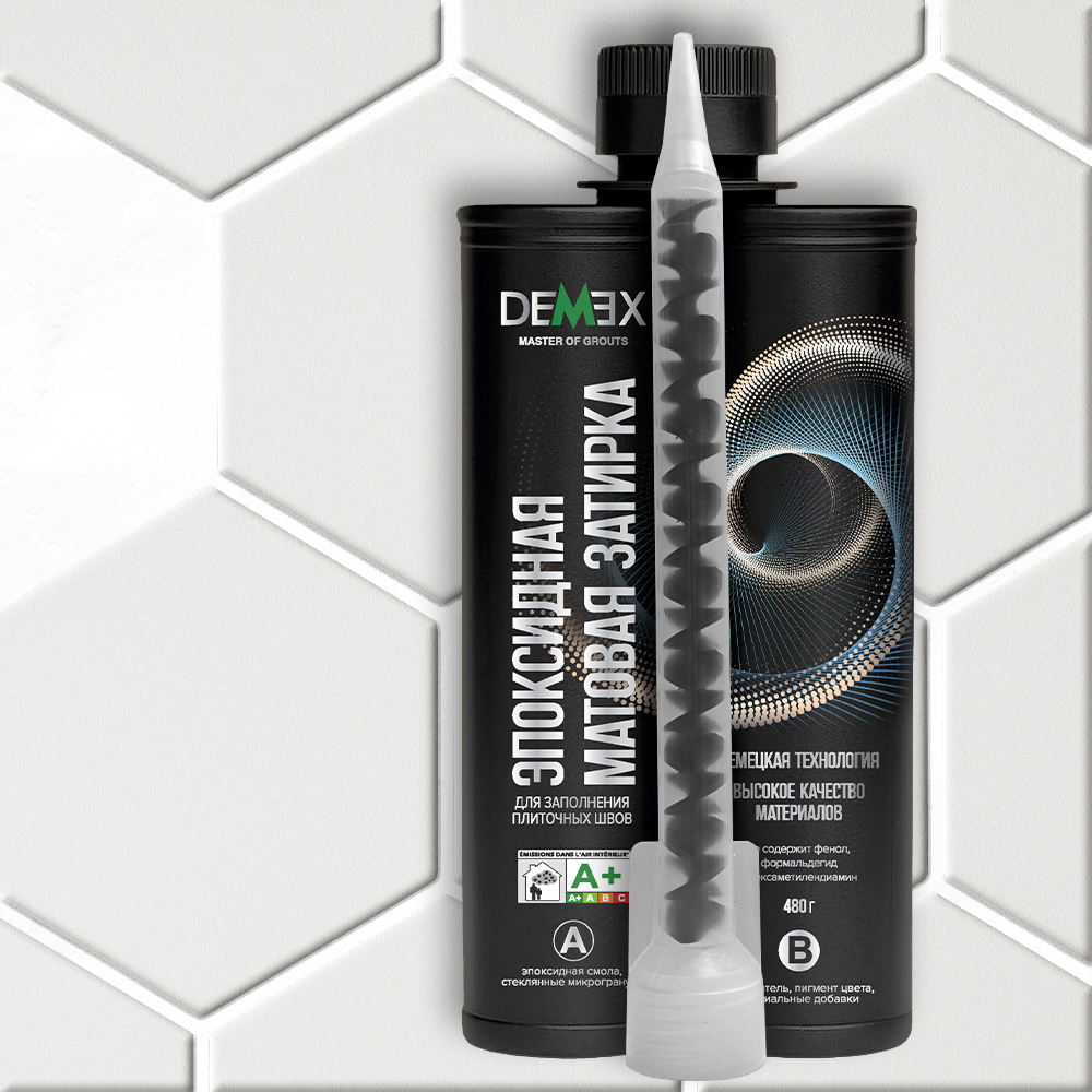 Изображение товара Эпоксидная затирка Demex 301 в двойной тубе 400 г снежный белый
