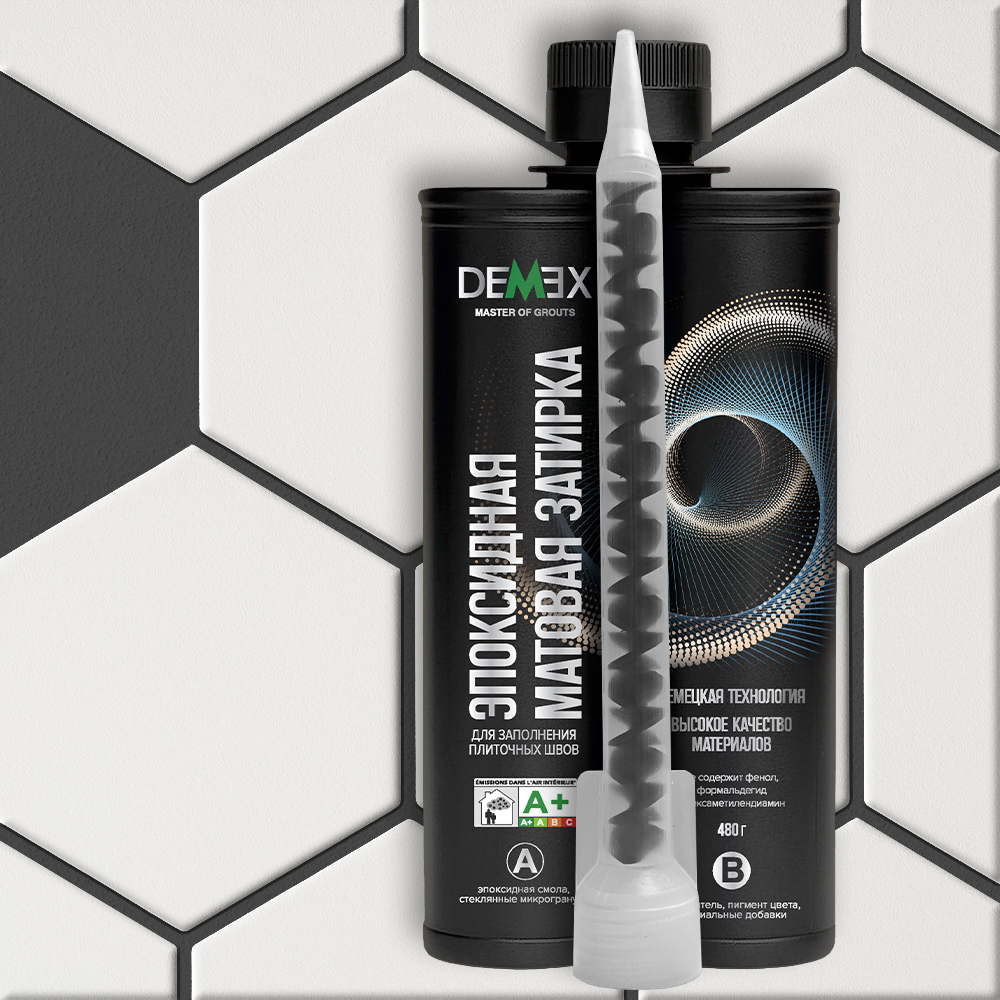 Изображение товара Эпоксидная затирка Demex 312 матовая двухкомпонентная 400г серый