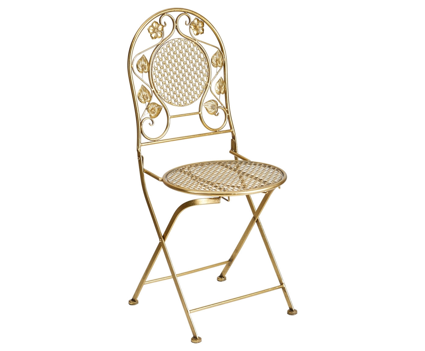 Изображение товара Стул садовый складной Гласар 57-253 50 см x 40 см x 92 см металл жёлтый/золотой