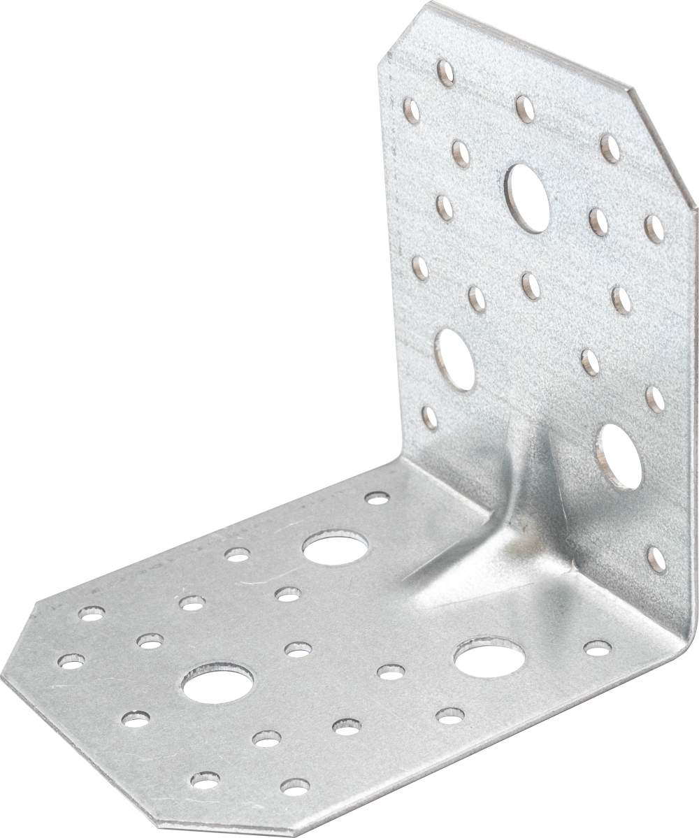 Изображение товара Угол крепежный усиленный KUU 105x105x90x1.8 оцинкованная сталь цвет серебро
