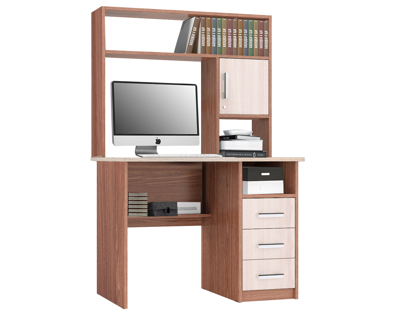 Изображение товара Угловой письменный стол из ЛДСП с ящиком и полкой Мебельный двор СК-9н