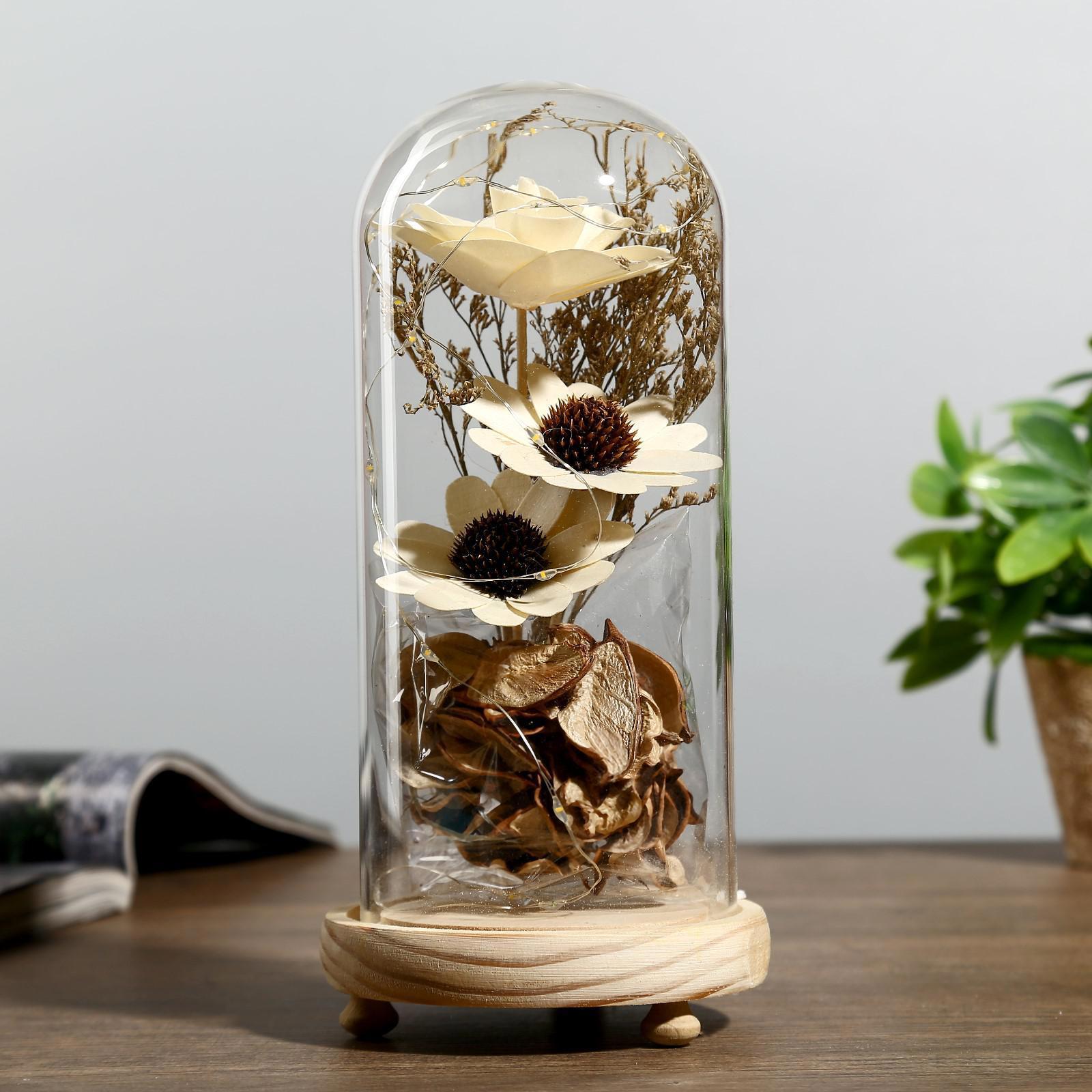 Изображение товара Декоративный предмет Risalux Колба с букетом LED 3ААА 22 5х