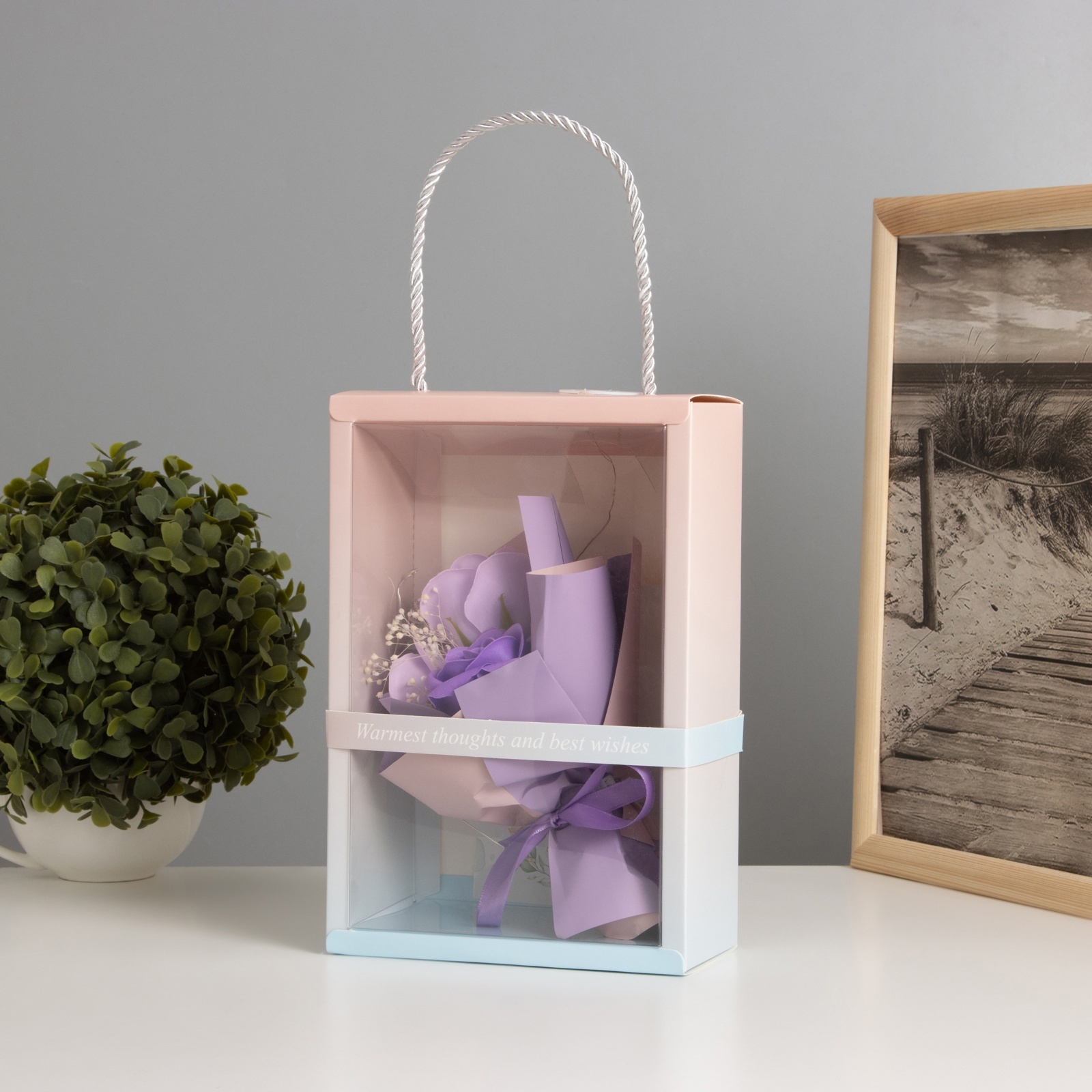 Изображение товара Декоративный предмет Risalux Букет роз» розовый LED 3хAG