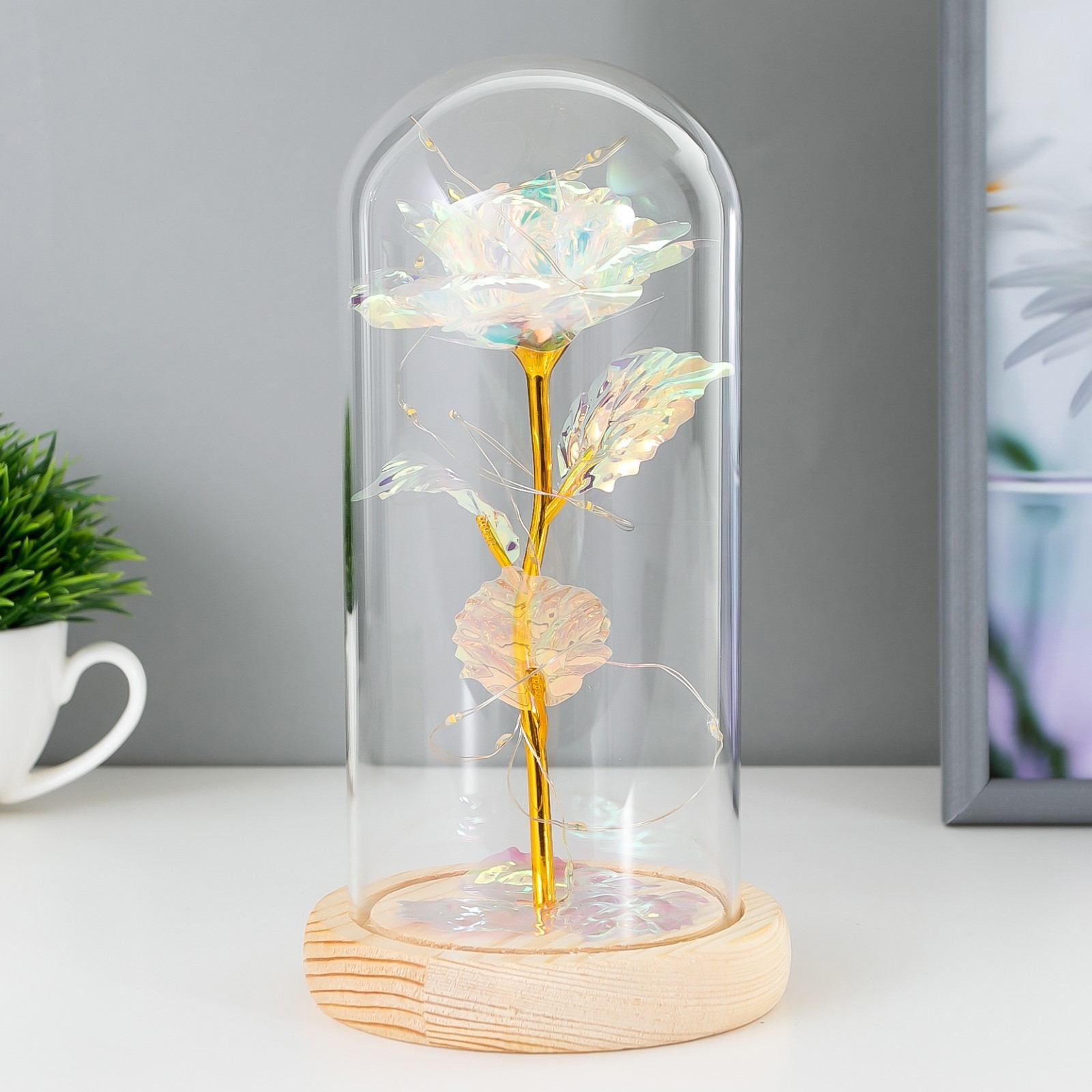 Изображение товара Декоративный предмет Risalux Яркий цветок LED от батареек 3хААА 11х