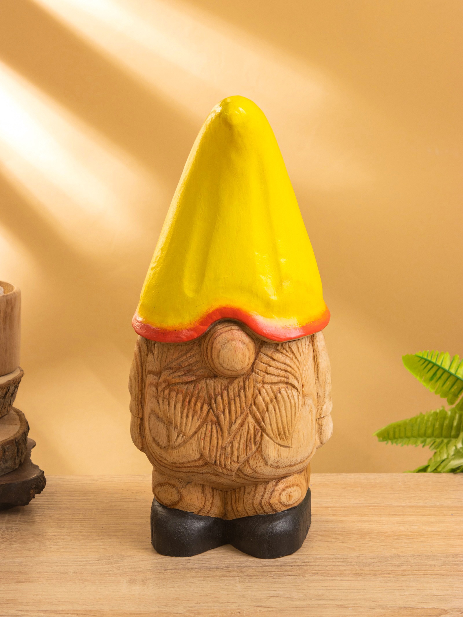 Изображение товара Декоративный предмет Сима-ленд Гномик в жёлтой шляпе дерево Джампинис