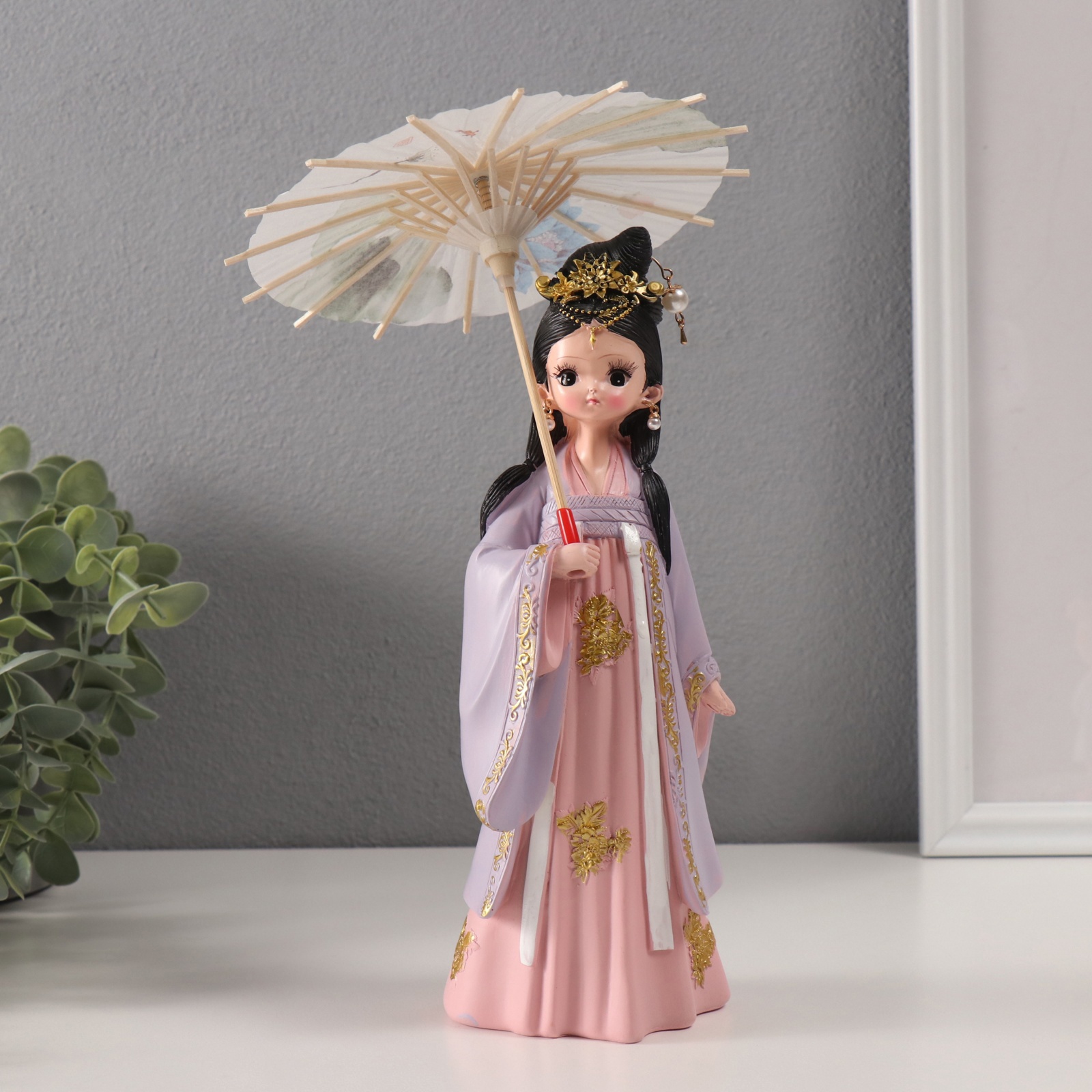 Изображение товара Декоративный предмет Сима-ленд Девочка в кимоно с зонтиком розово-сиреневый