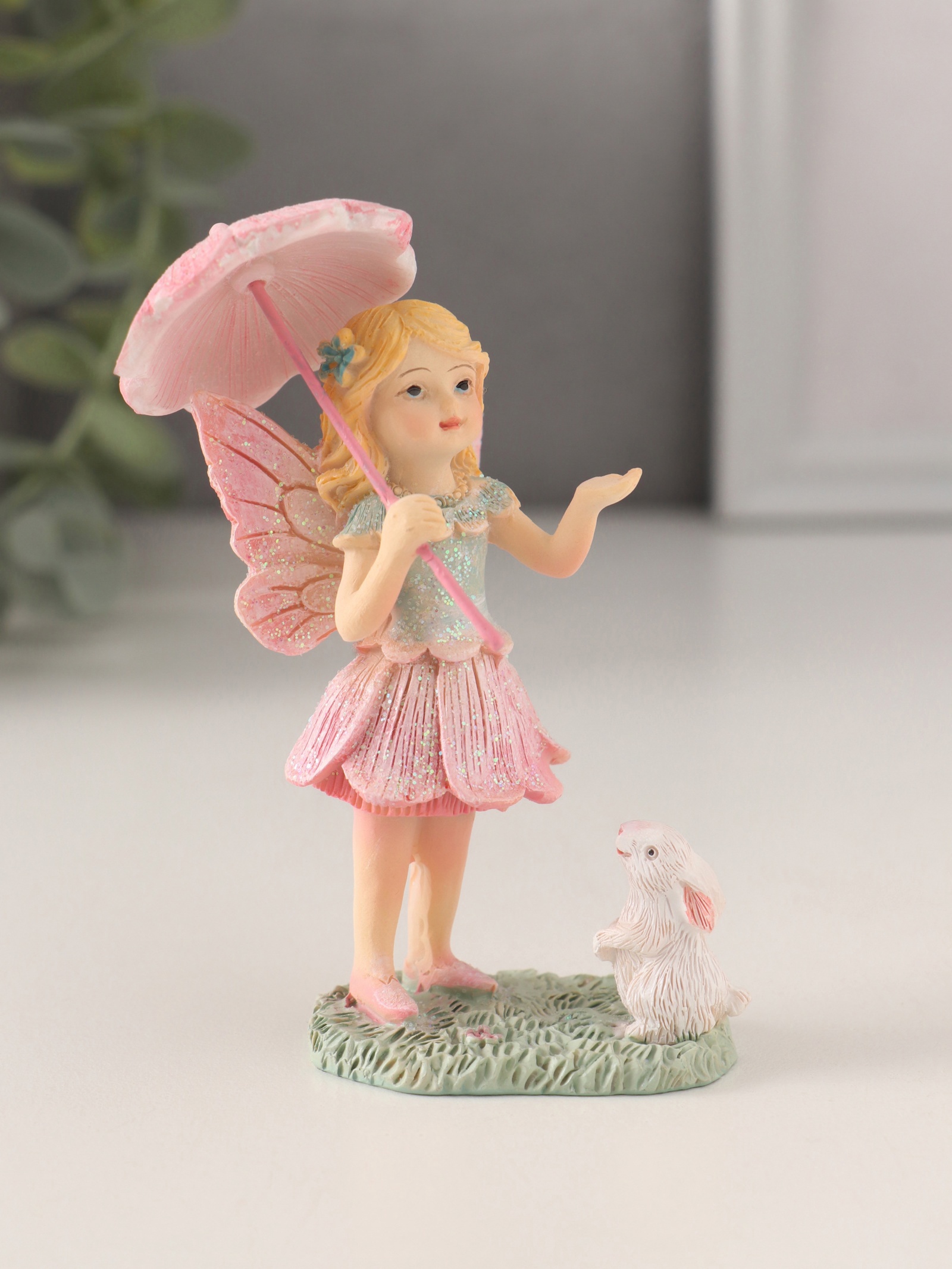 Изображение товара Декоративный предмет Сима-ленд Девочка-фея под зонтиком с кроликом