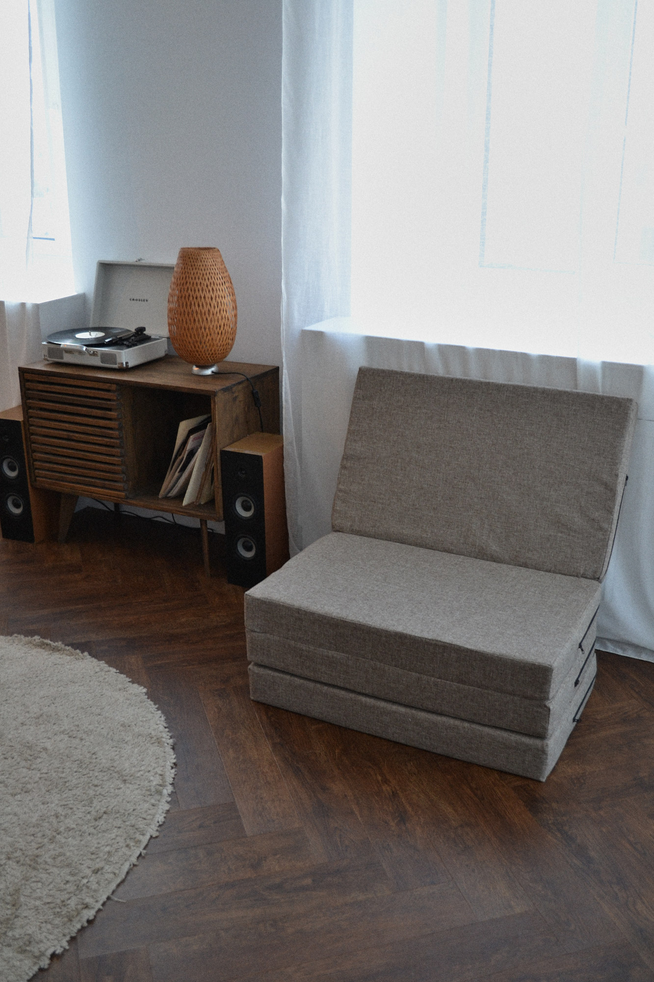 Изображение товара Диван раскладной Umattress 80x30x50 см рогожка цвет бежевый