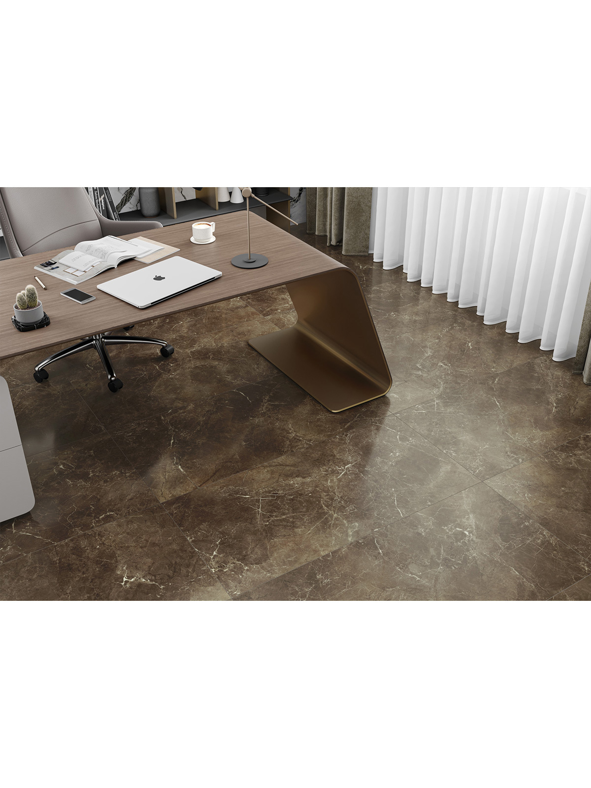 Изображение товара Керамогранит Alma ceramica Aparel GFU60120APL40L 60x120 см коричневый