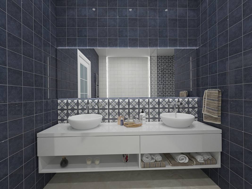 Изображение товара Керамическая плитка Kerlife 1445 15x15см цвет белый, синий