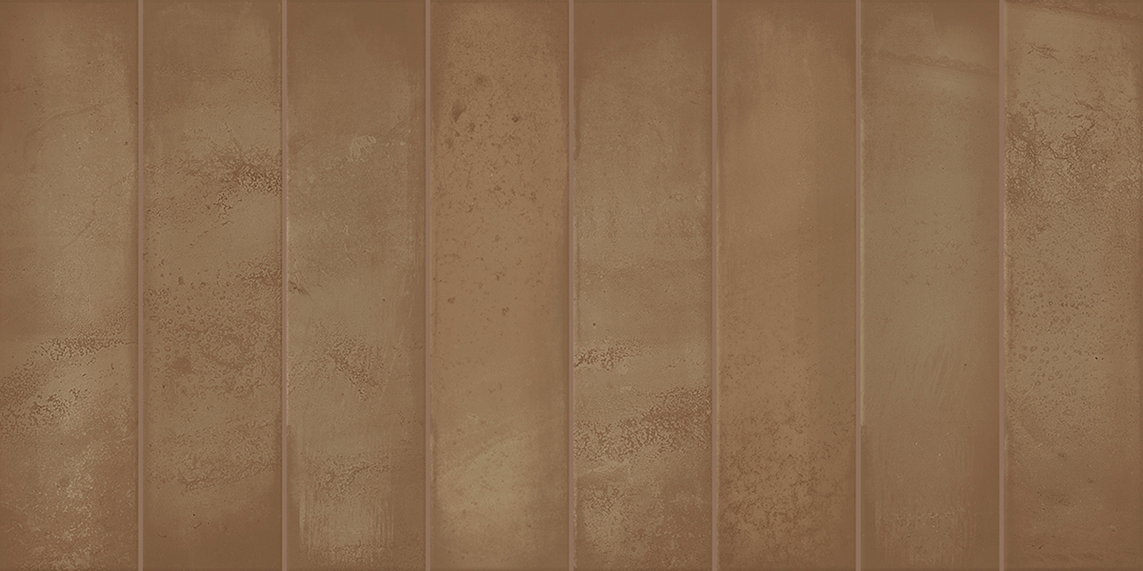 Изображение товара Настенная керамическая плитка Azori Bricks 31.5x63 см коричневая глянцевая