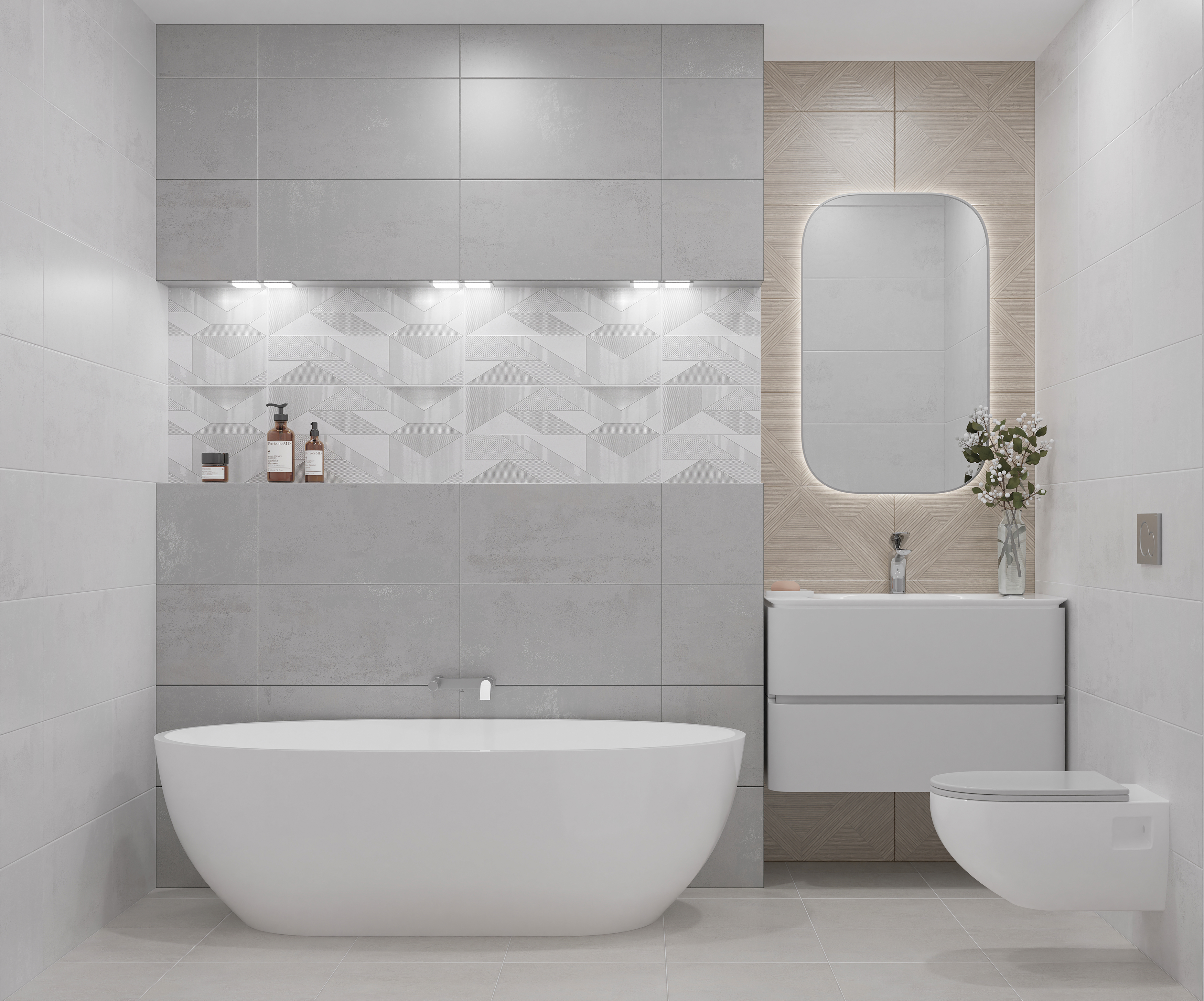 Изображение товара Настенная плитка Azori Fortezza 00-00108410 серый 31.5x63 см высокий класс