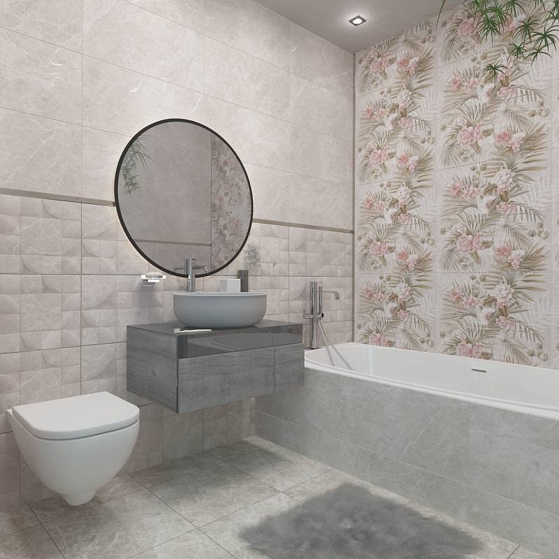 Изображение товара Керамическая плитка Kerlife 1483 63x31.5см цвет бежевый, розовый, слоновая кость