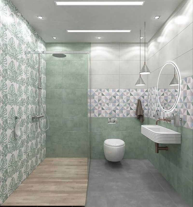 Изображение товара Керамическая плитка Kerlife ROMA 1521 63x31.5 см зеленая для стен