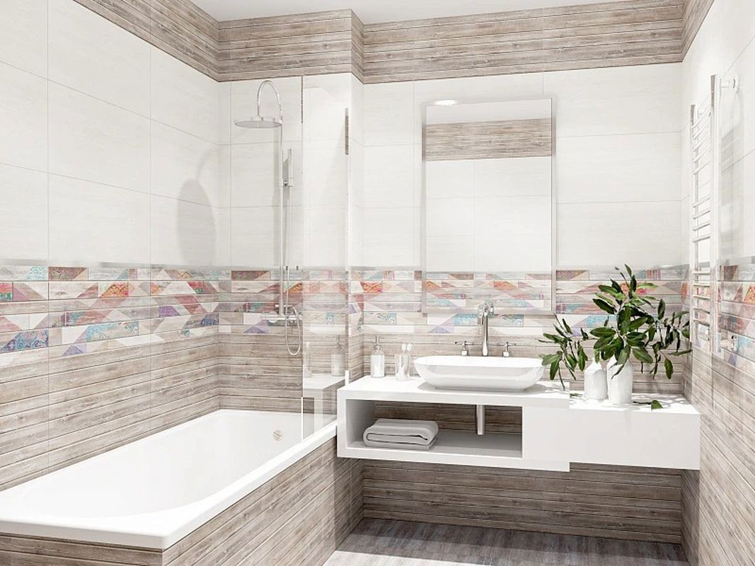 Изображение товара Керамическая плитка Azori 63x31.5 см SHABBY бежевый для стен ванной и влажных помещений