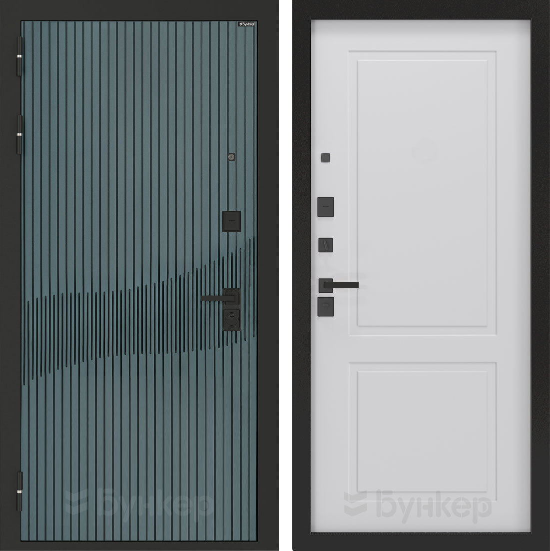 Изображение товара Входная дверь ДВЕРИ БУНКЕР BN-13 Левый 205x96см Веллюто верде