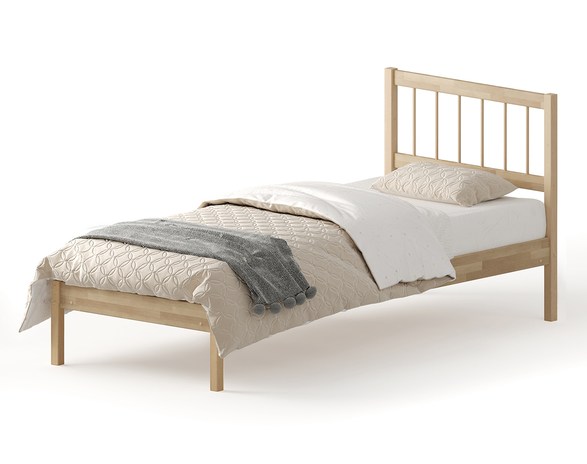 Изображение товара Кровать Домаклево Лето база 80x200+В4 см цвет натуральный