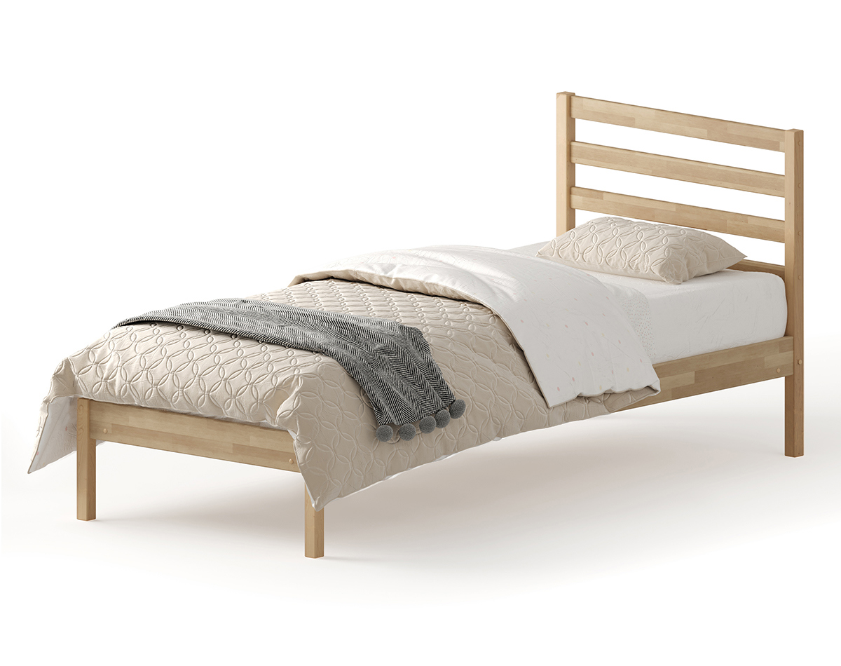 Изображение товара Кровать Домаклево Лето база 90x200+В2 см цвет натуральный