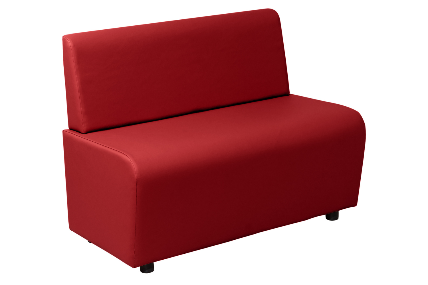 Изображение товара Компактный прямой диван Лачи 100x77x55 см искусственная кожа красный для дома и офиса