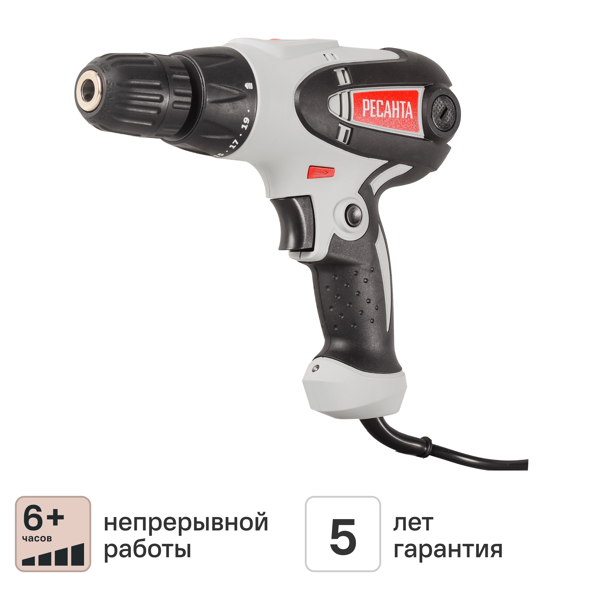 Изображение товара Дрель-шуруповерт сетевая Ресанта СШ-1500, 550 Вт