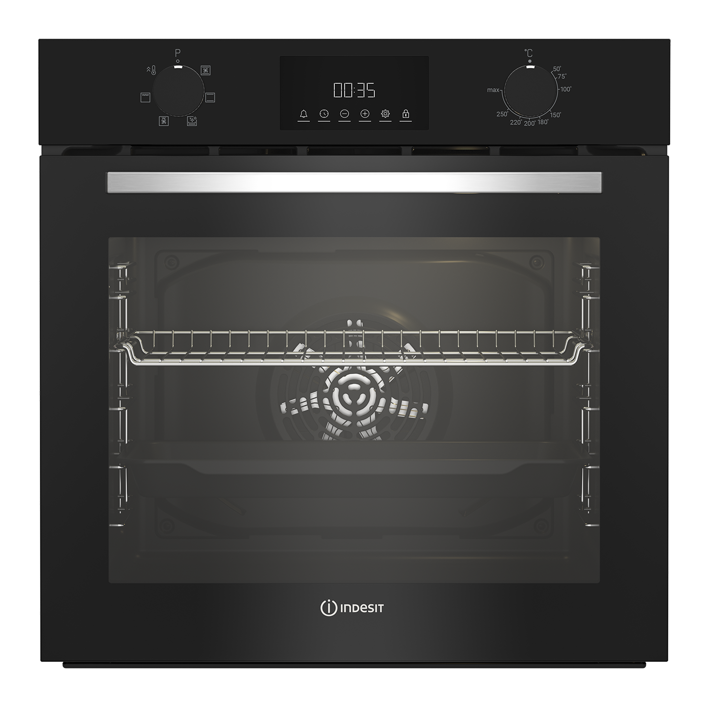 Электрический духовой шкаф Indesit IFE 3644 BL 59.4x59.5 см конвекция цвет черный - 1