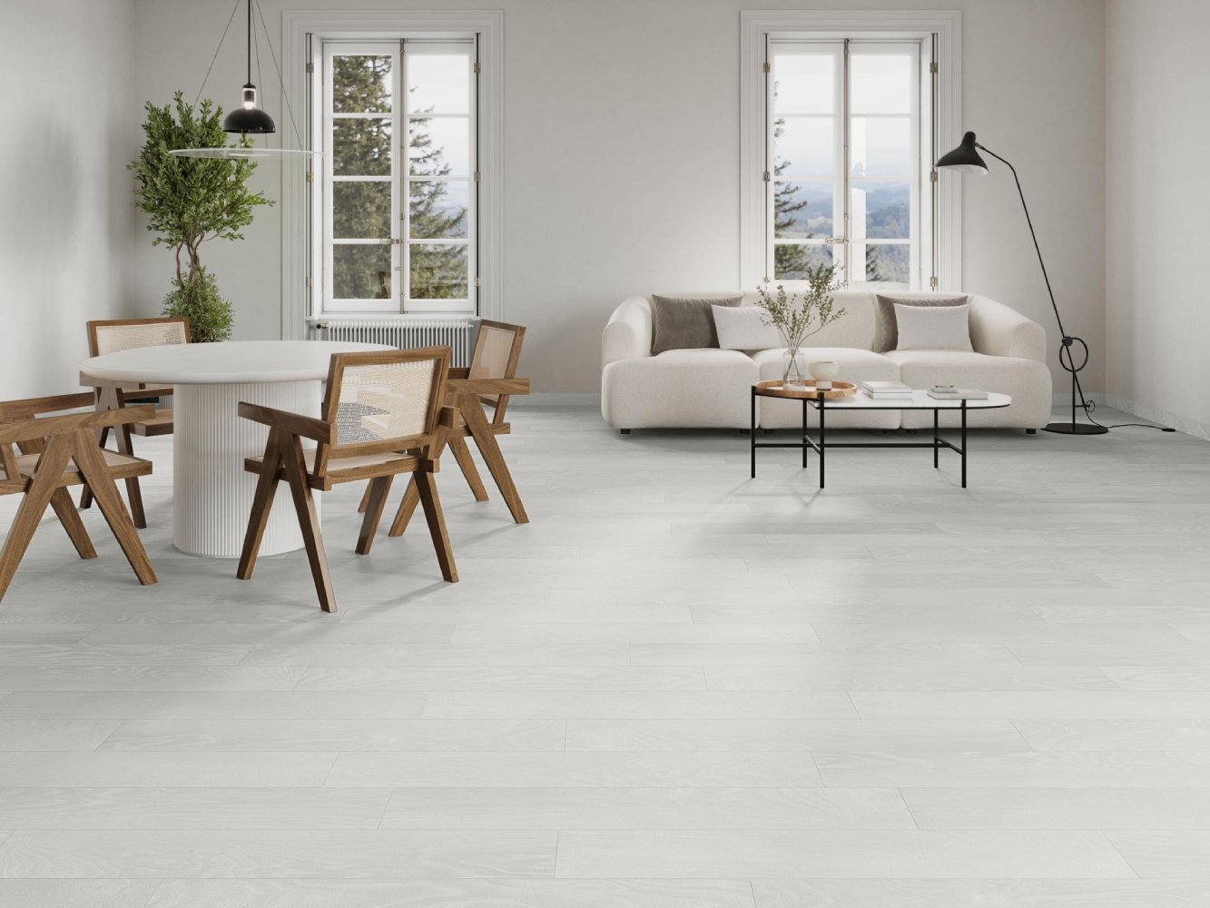 Изображение товара Керамогранит Pamesa Ceramica Eternity Blanco 120x20см белый под дерево