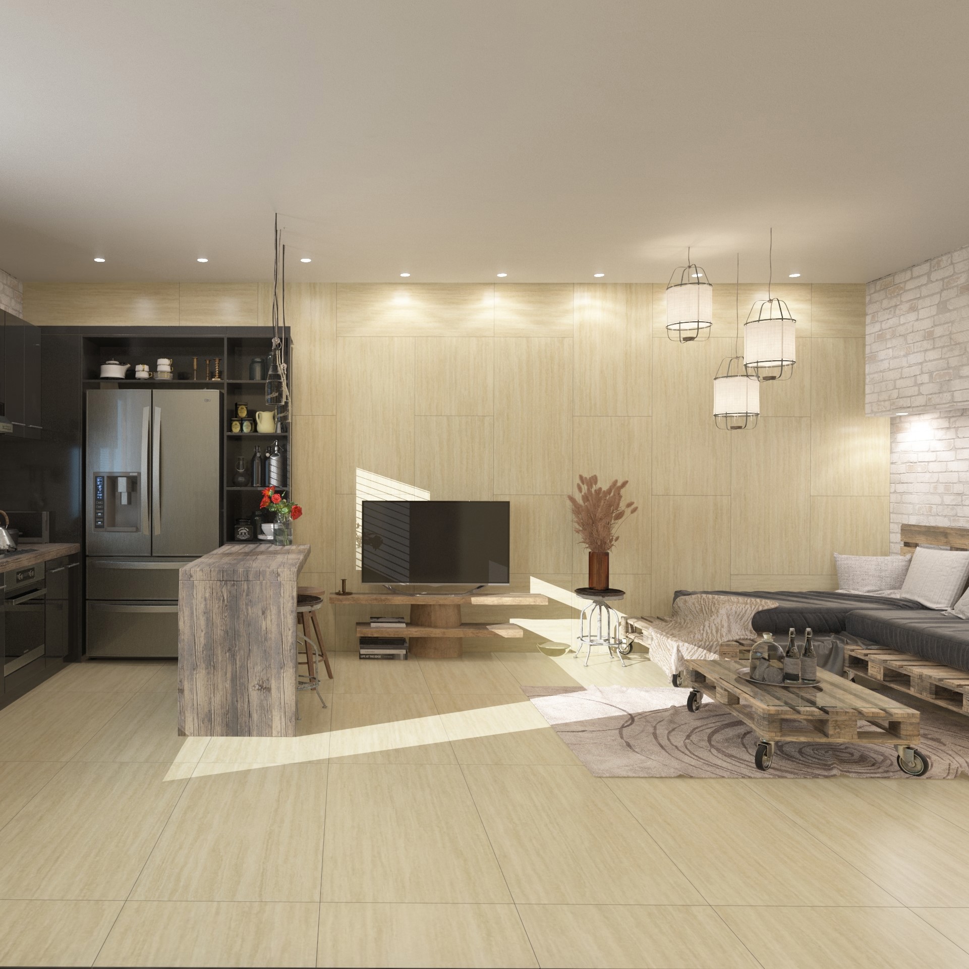 Изображение товара Керамогранит Kerlife Travertino BEIGE 60x120 матовый для пола и стен