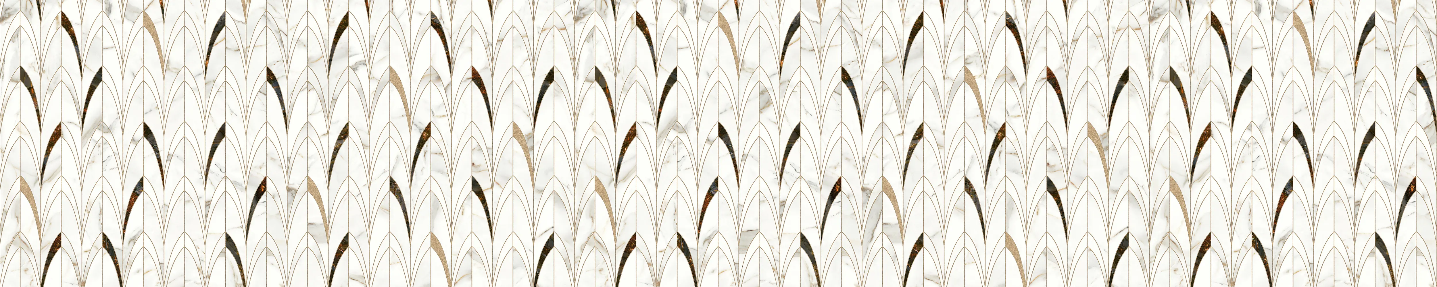 Стеновая панель Delicate Amber 300x0.4x60 см алюминий цвет белый - 2