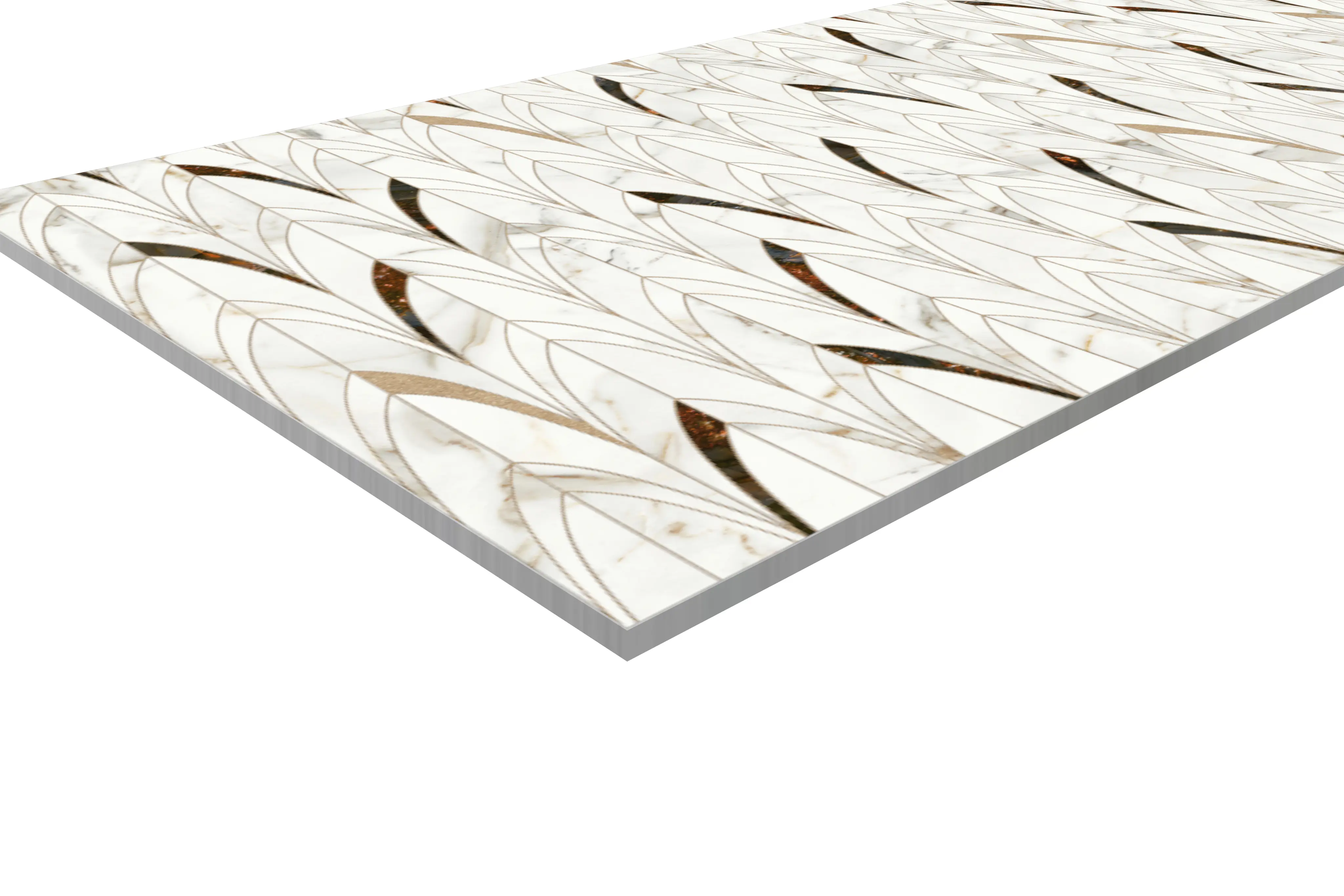 Стеновая панель Delicate Amber 240x0.4x60 см алюминий цвет белый - 1