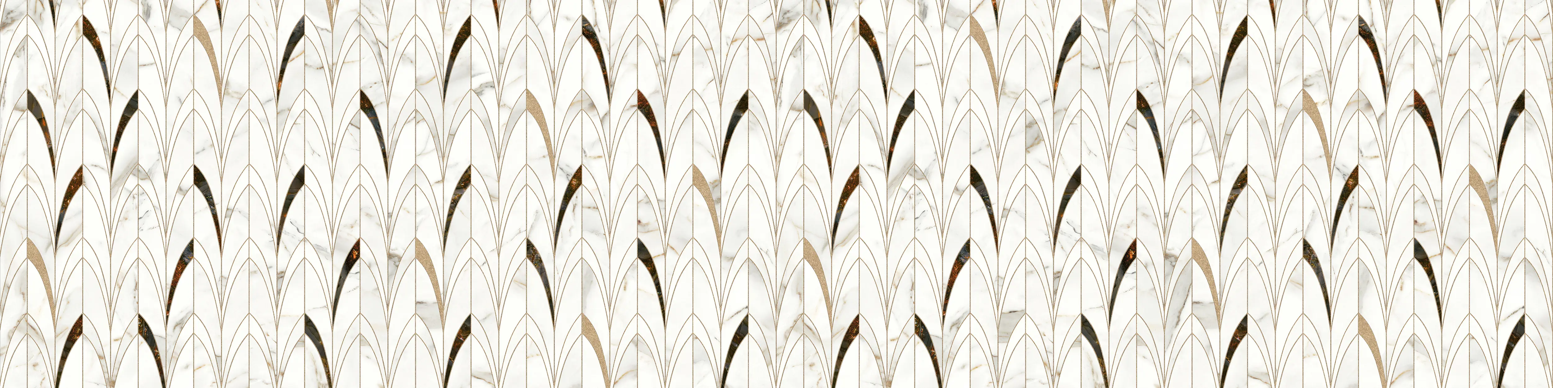 Стеновая панель Delicate Amber 240x0.4x60 см алюминий цвет белый - 2