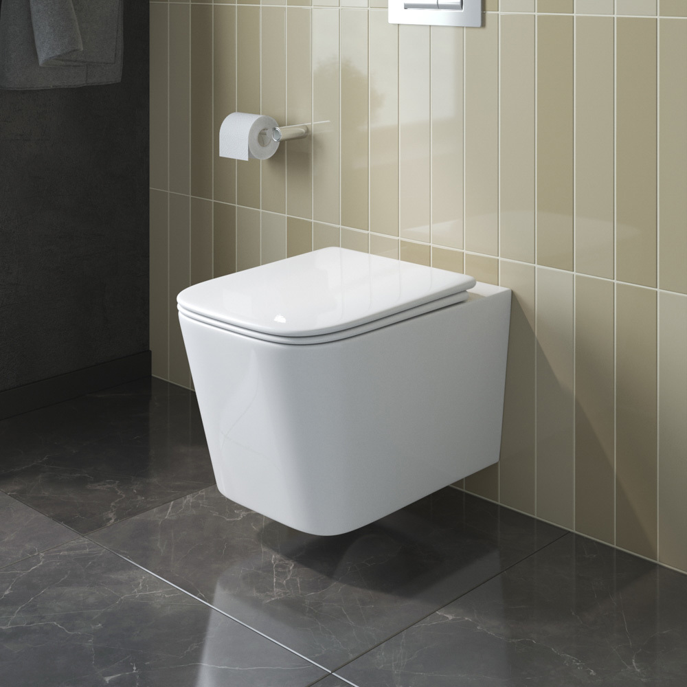 Изображение товара Унитаз подвесной Belbagno BB5171CH-TOR/SC Торнадо безободковый с сиденьем микролифт