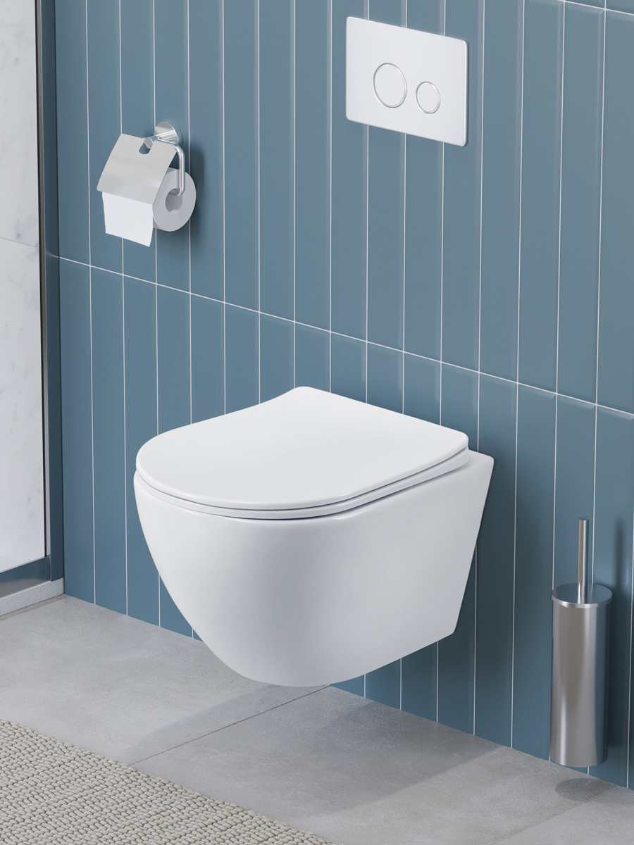 Изображение товара Подвесной унитаз безободковый Belbagno BB7026CH-TOR/SC Tornado c сиденьем микролифт