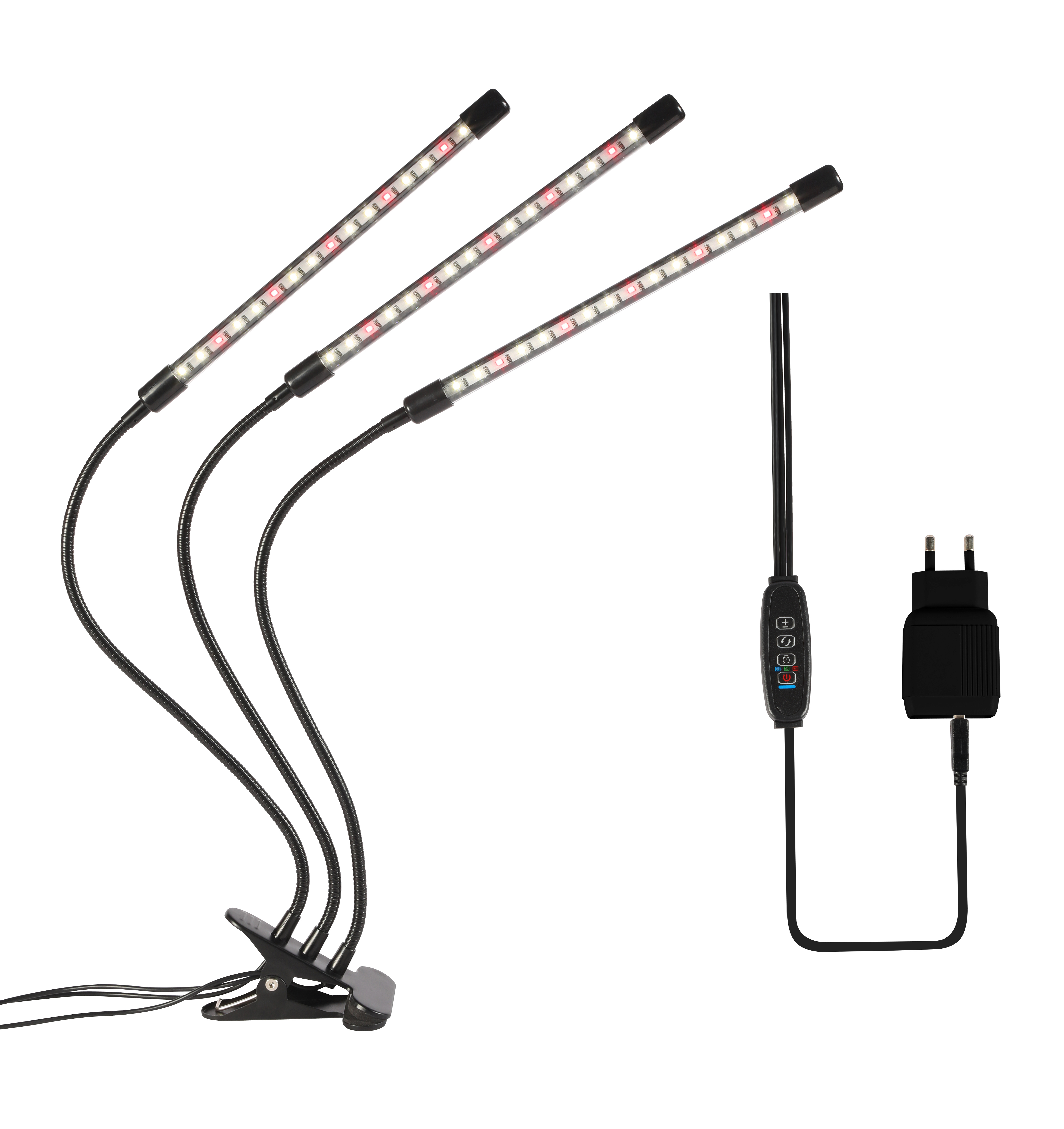 Изображение товара Фитосветильник линейный Фарлайт на прищепке 12 Вт 3 лампы с таймером полный спектр