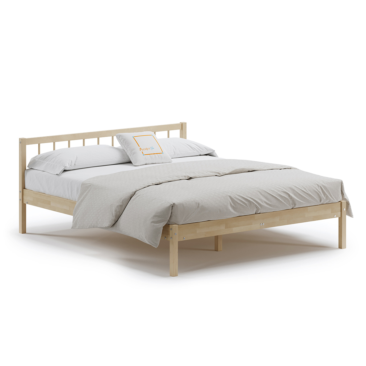 Изображение товара Кровать Домаклево Мечта 4 из натурального дерева 140x190 см