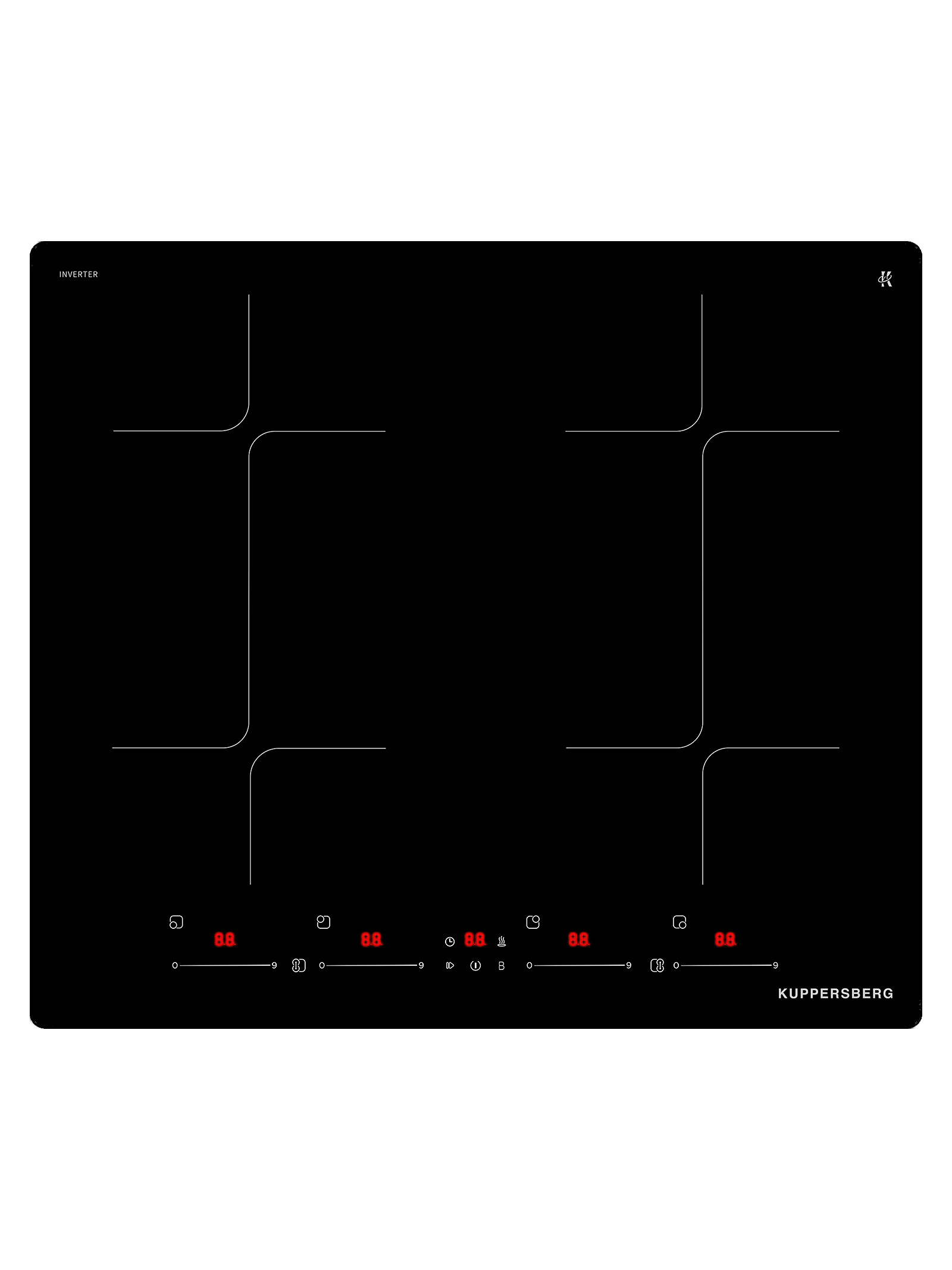 Изображение товара Индукционная кухня Kuppersberg ICI 624 4 конфорки черный стеклокерамика