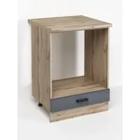 Изображение товара Кухонный шкаф для духовки Regent style Кухонный модуль напольный 60x82.6x60 см ЛДСП цвет графит