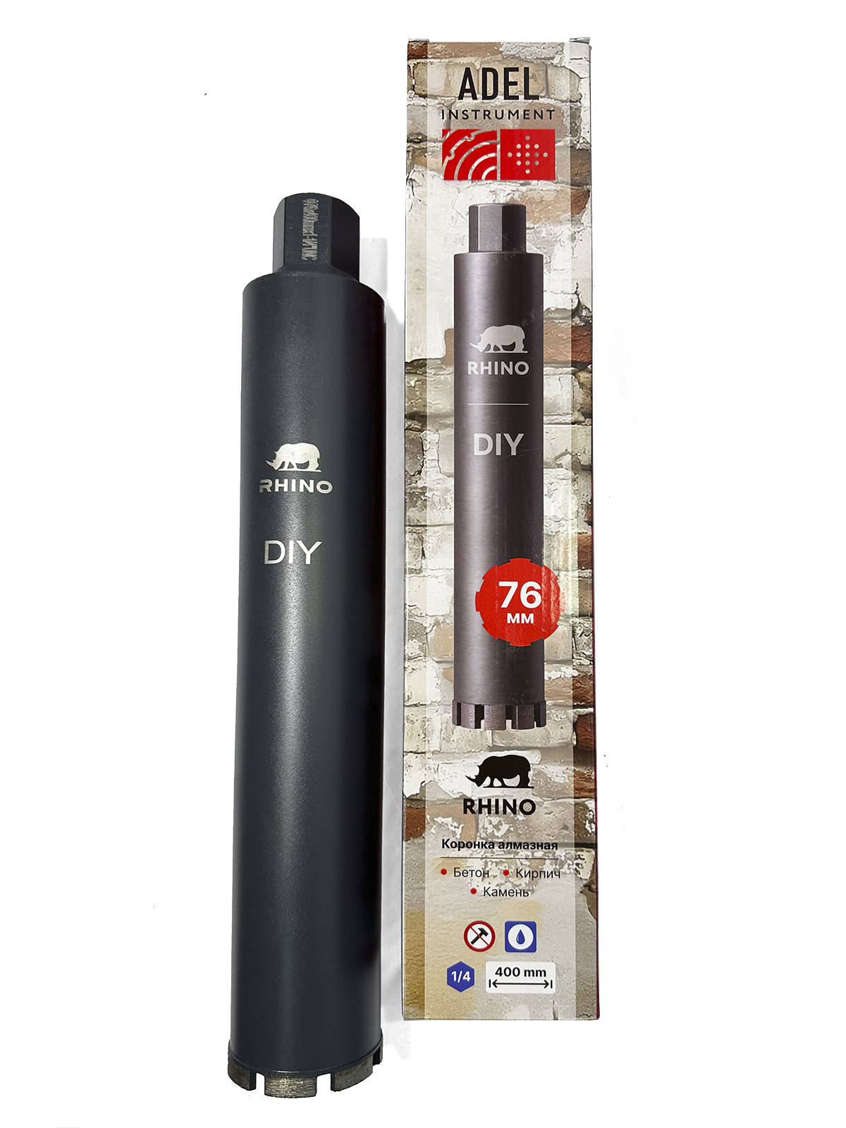 Изображение товара Коронка алмазная по железобетону Adel Instrument Rhino AI-1105200201 76x400 мм