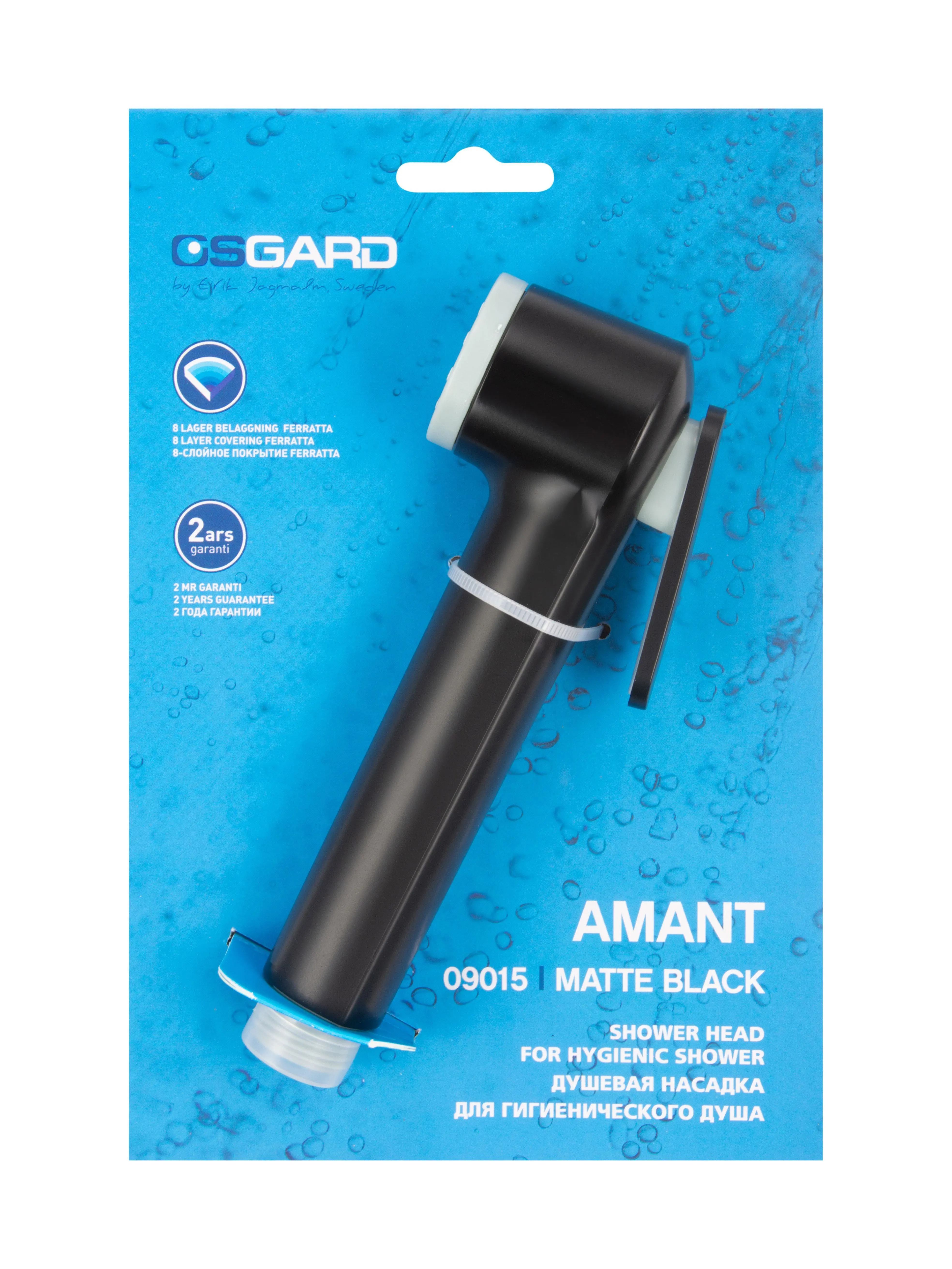 Лейка для гигиенического душа Osgard Amant 09015 1 режим цвет черный матовый - 5