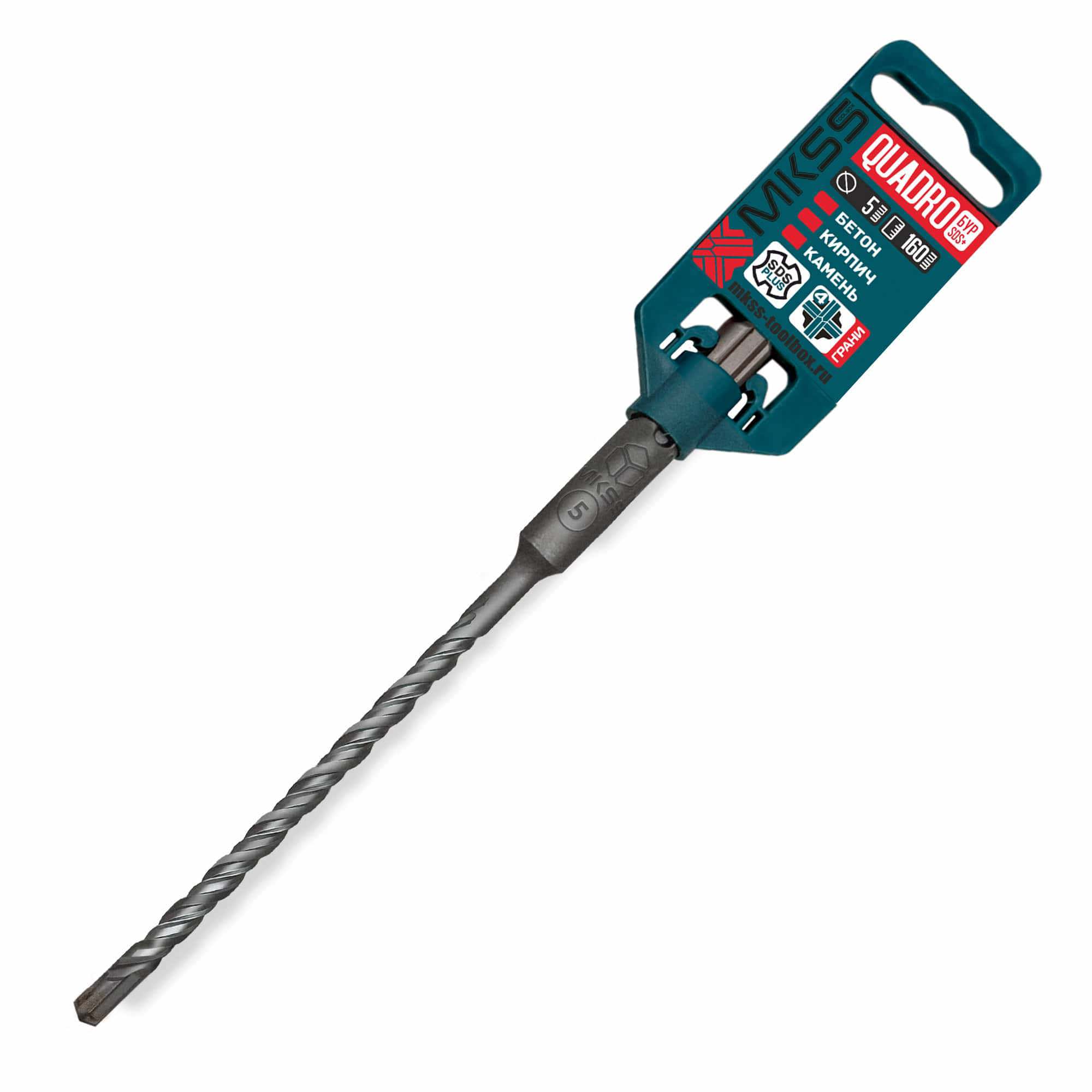 Изображение товара Бур по бетону Mkss Toolbox QS05160, 5x160 мм Изображение товара Бур по бетону Mkss Toolbox QS05160, 5x160 мм