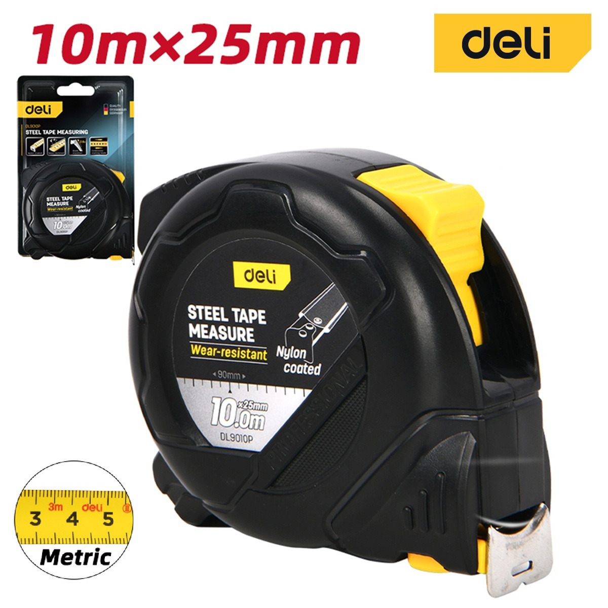 Изображение товара Рулетка Deli DL9010P 10 м x 25 мм Изображение товара Рулетка Deli DL9010P 10 м x 25 мм