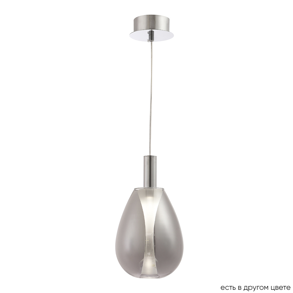 Изображение товара Подвесной светильник Crystal lux Gaudi sp4w led smoke 1 м² нейтральный белый свет хром стильный диз