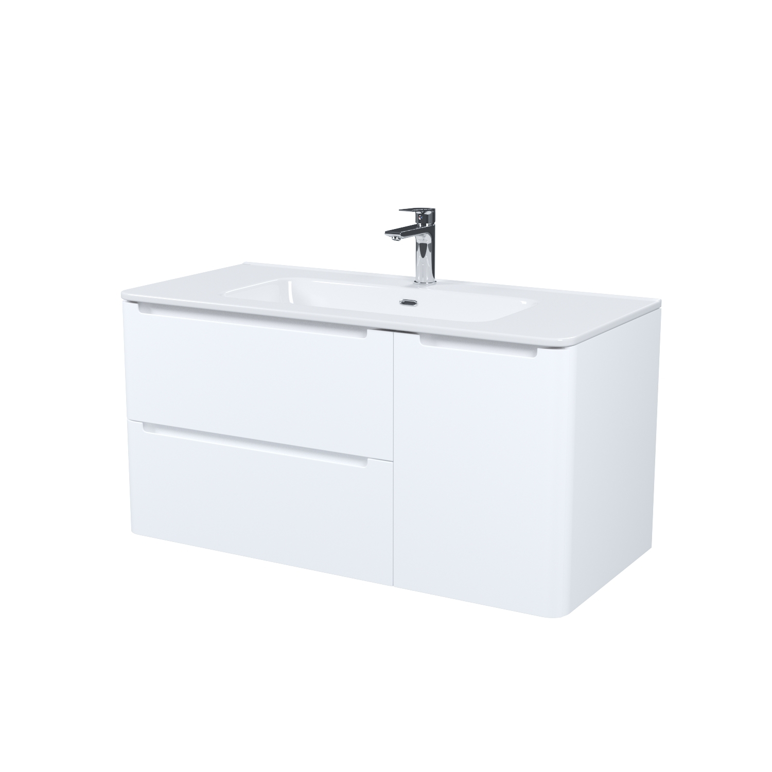 Изображение товара Подвесная тумба с раковиной Iddis Edifice EDI10W1i95K 100 см белая, с раковиной