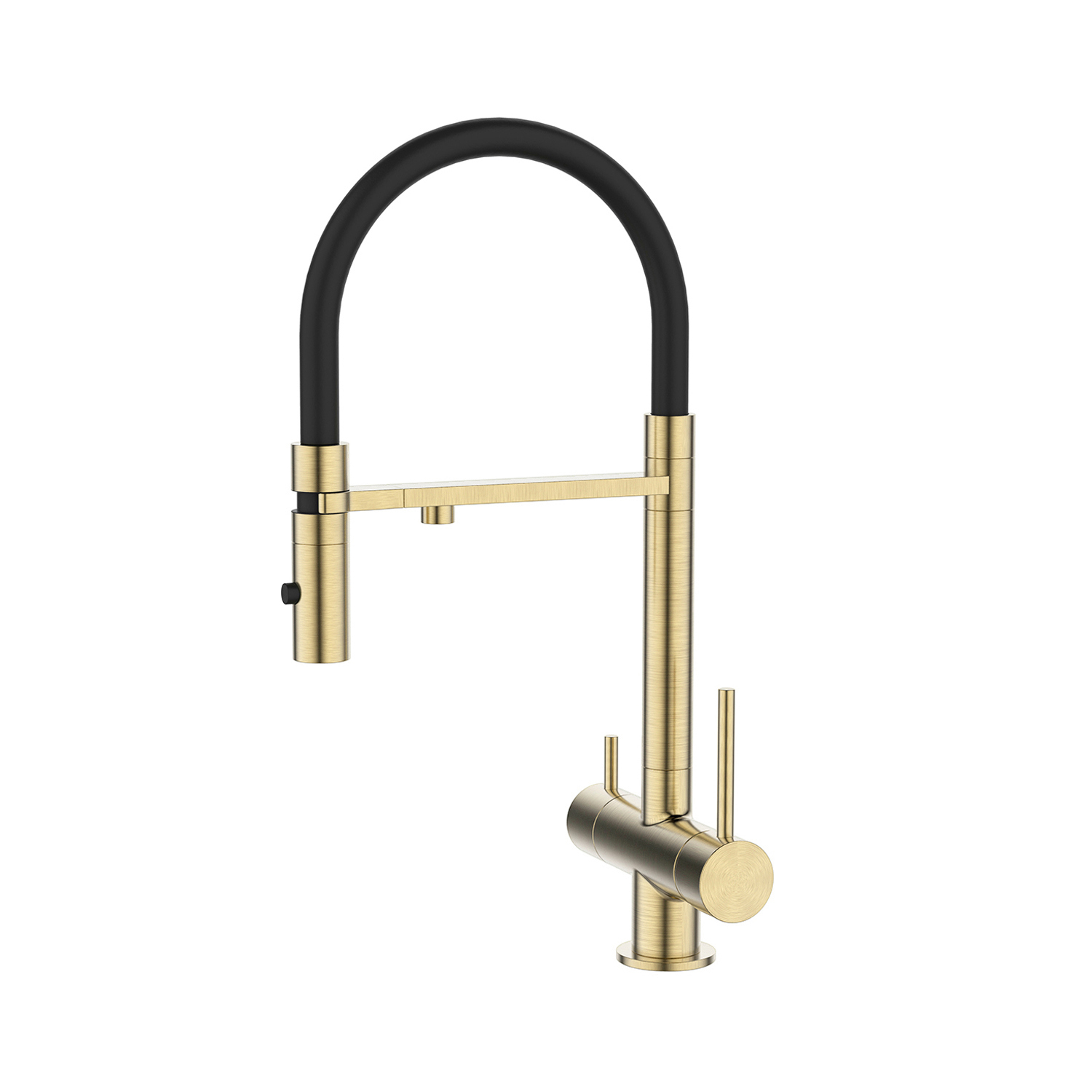 Изображение товара Однорычажный кухонный смеситель Iddis Ace матовое золото 18 см